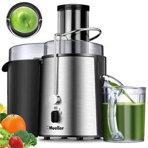 Mueller Juicer Ultra Power Extractor Press Centrifugal Juicing Machine - Wide 3"